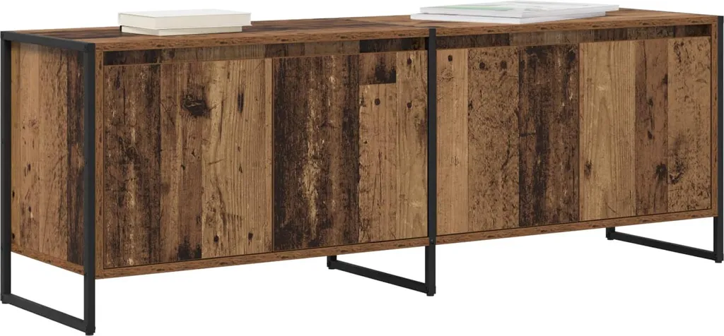 Support TV 140 cm style industriel pour grand écran de salon cosy
