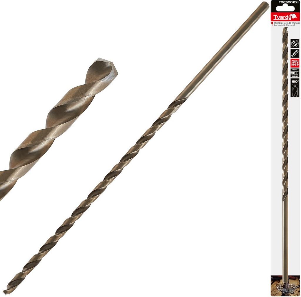 TVARDY Vrták do kovu, extra dlouhý, 10×430 mm, HSS, DIN1869 Obrázek produktu 