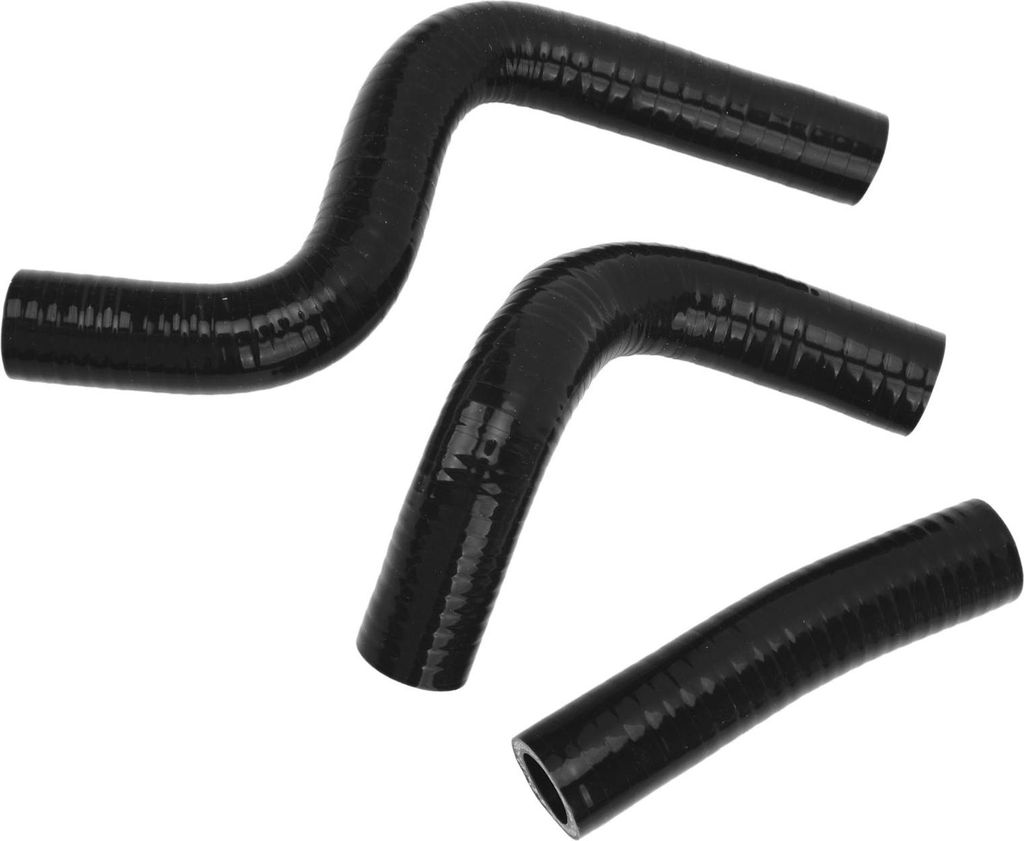 3PCS Silikon Kühler Kühlmittel Schlauch Rohr Kit Stabile Verbindung Auslaufsicher Hitzebeständig Fit Für KX80 KX85 KX100 Schwarz