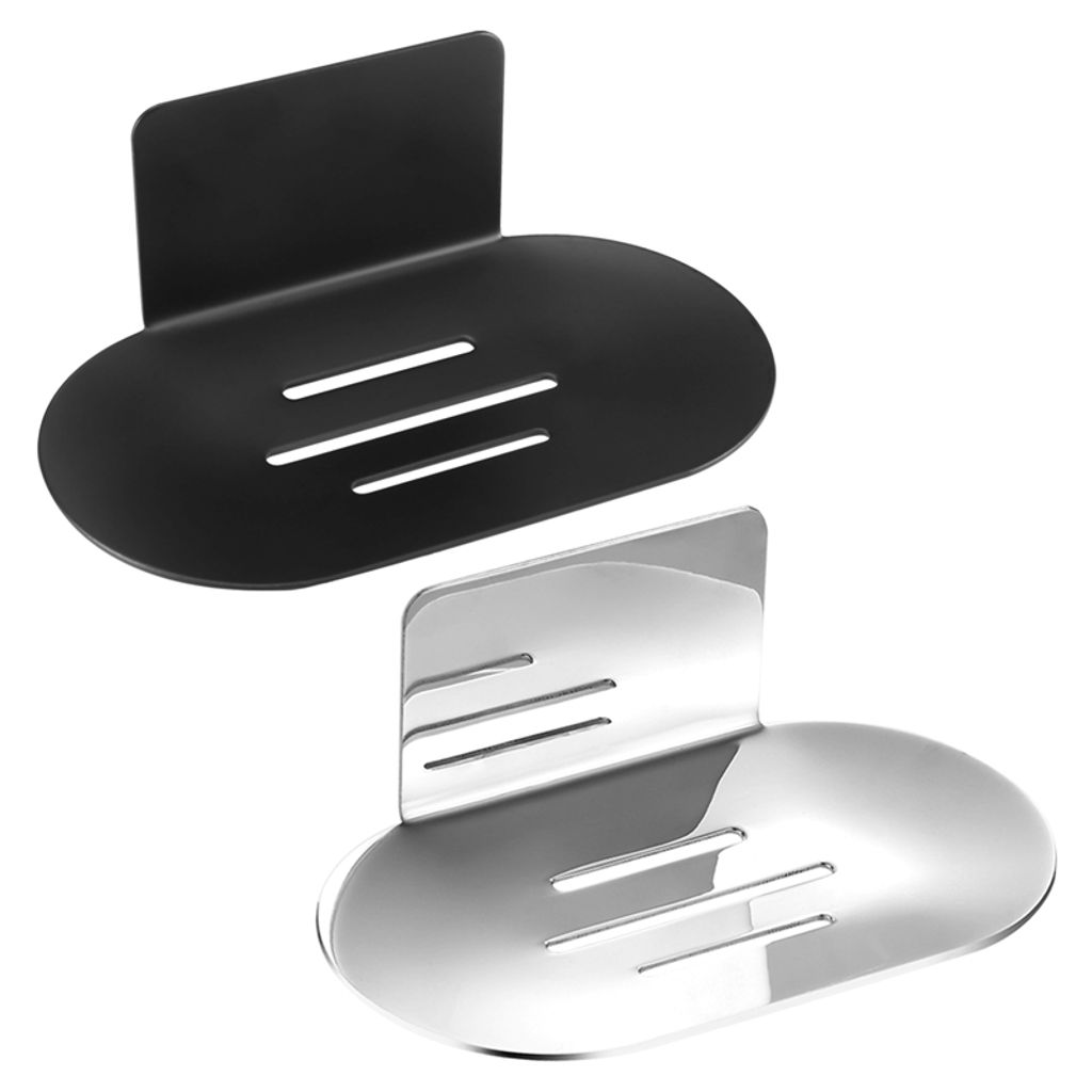 XHNFCU Seifenschale 2-tlg. Silikon Schwarz - Anti-Rutsch Seifenhalter Für Bad & Dusche