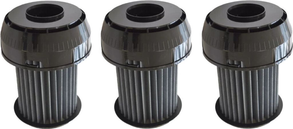 3x Trade-Shop Zylinderfilter / HEPA-Filter / Pollenfilter für Bosch BGS 6220 AU/03 ROXX'X 2200 WATT, BGS 6220 AU/04 ROXX'X 2200 WATT, BGS 6225