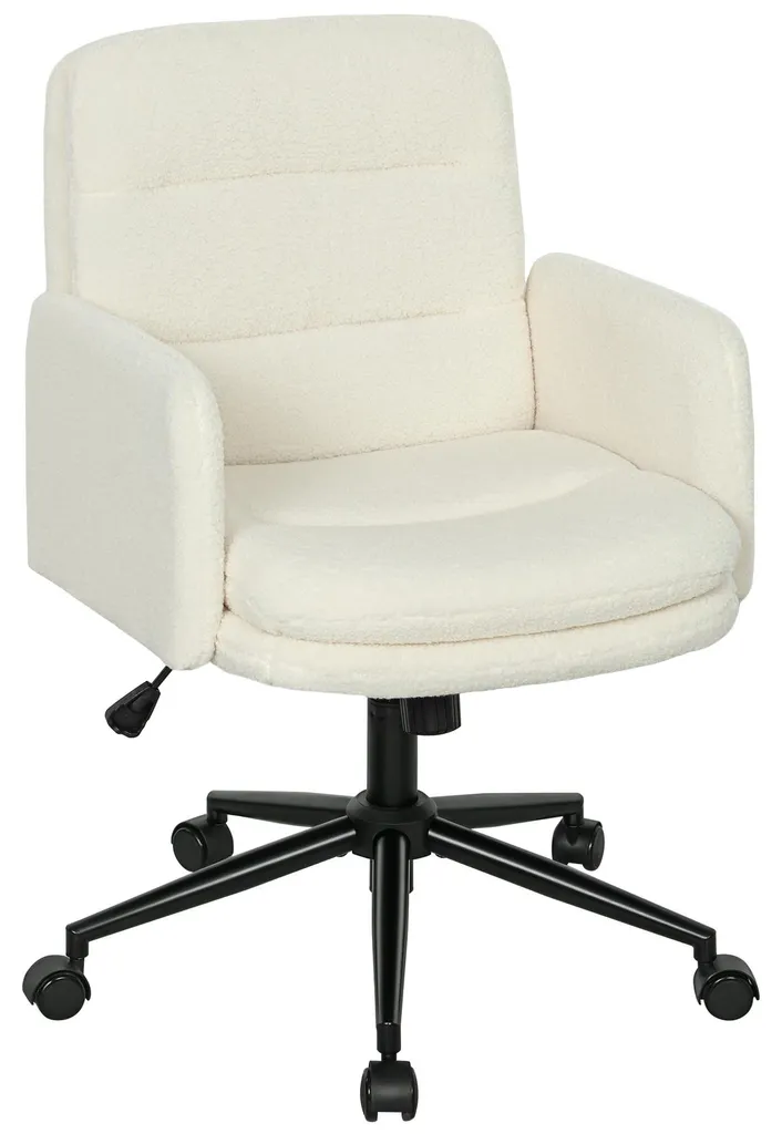 Fauteuil de bureau contre le mal de dos siège pivotant crème