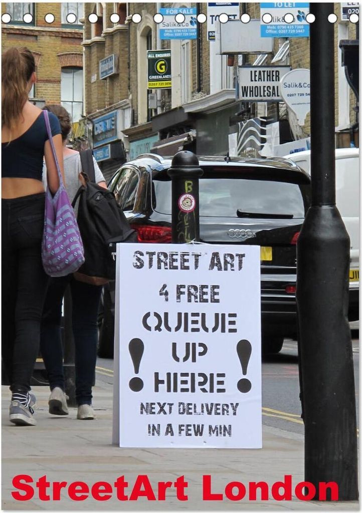 StreetArt London (Tischkalender 2026 DIN A5 hoch), CALVENDO Monatskalender