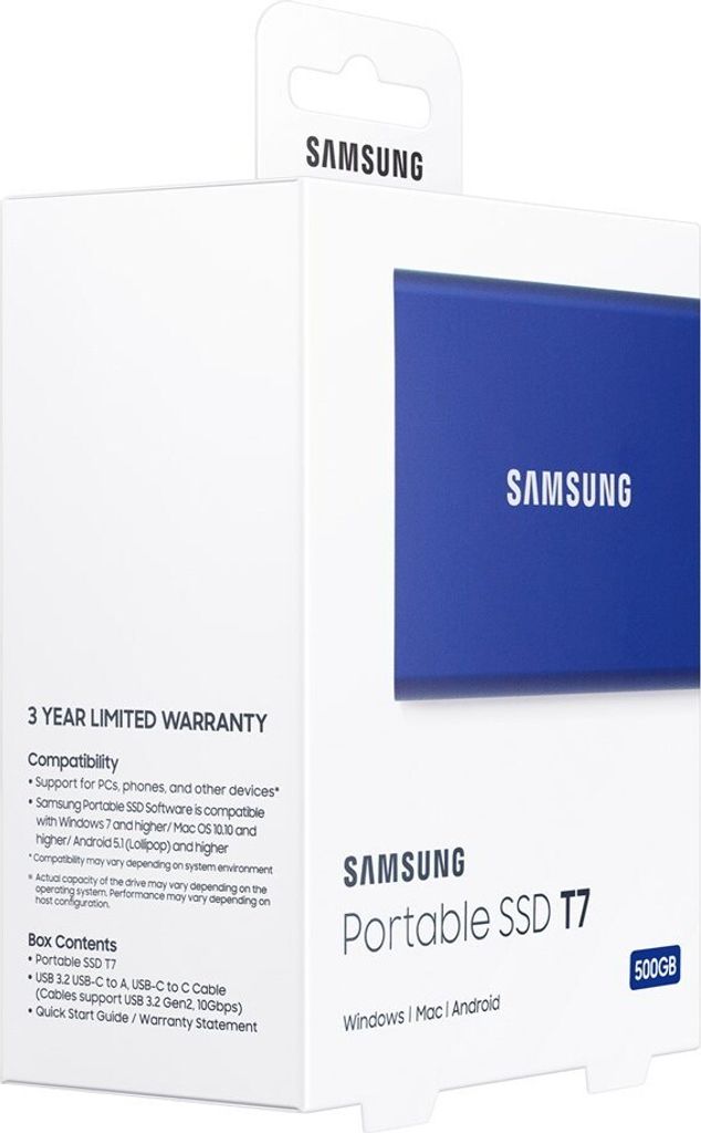 Samsung Portable SSD T7 500 GB Blau Produktbild 12
