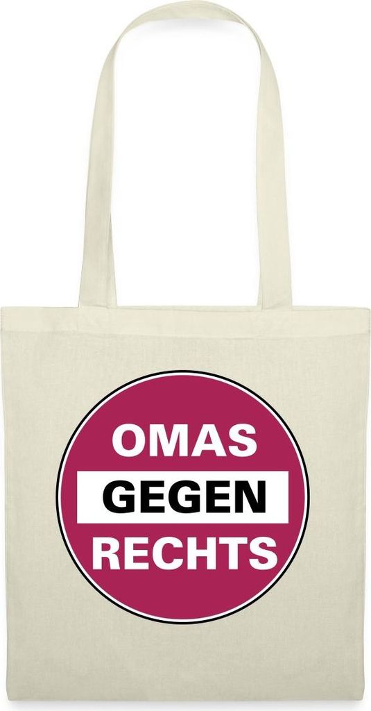 Spreadshirt Omas Gegen Rechts Statement Antirassismus Spruch Stoffbeutel, One size, Natur