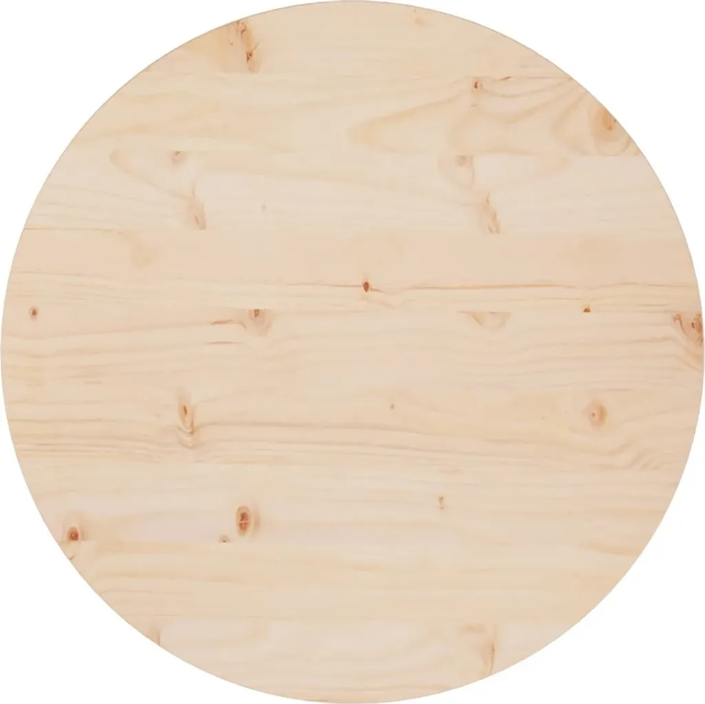 Piano Tavolo Ø60 cm Pino Massiccio Naturale | Design Nordico 25mm