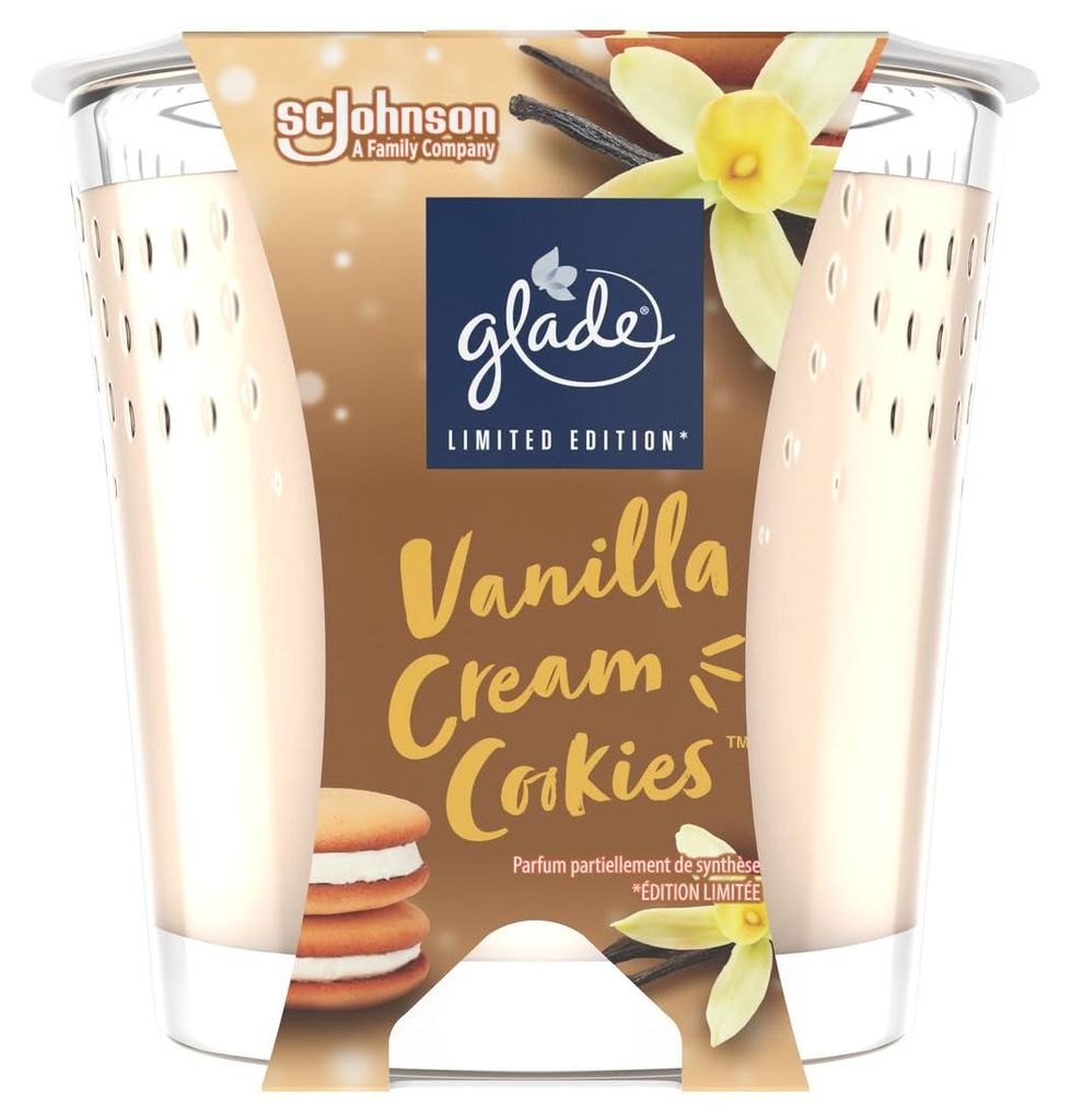 Glade geurkaars in pot, vanille-roomkoekjes, brandduur tot Productafbeelding 