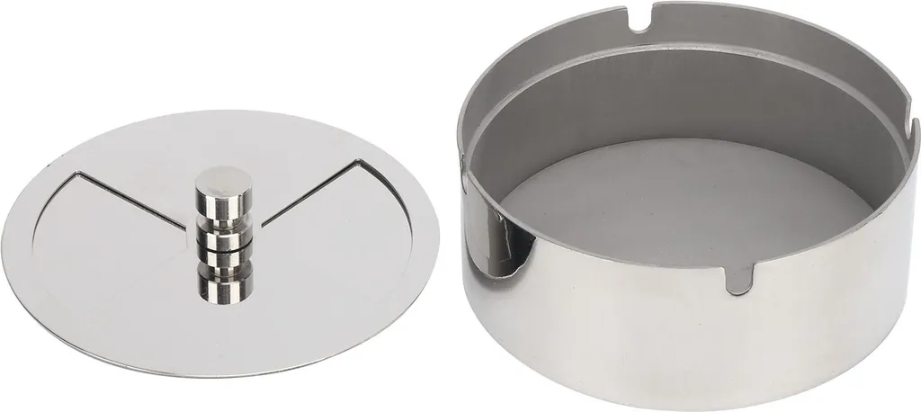 Cendrier de terrasse Inox coupe-vent résistant aux intempéries, 15cm