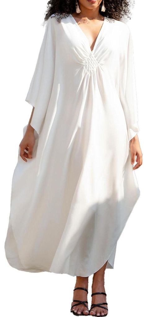 Solidchoice - Kimono blanco con detalles transparentes en Imagen del producto 