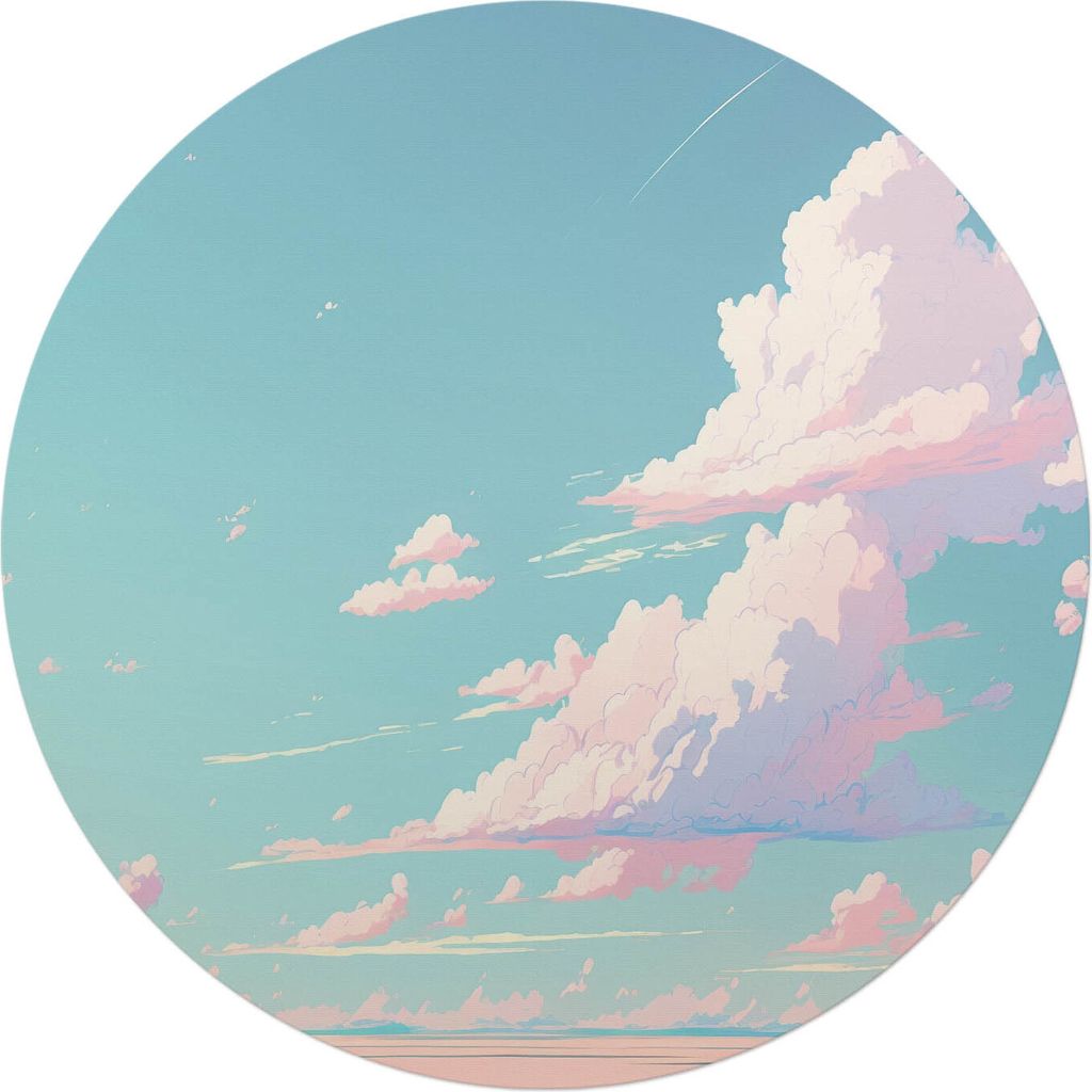 Wolken am Himmel – Bodenschutzmatte – Stuhlunterlage – Bürostuhlmatte – Rutschfeste Bodenmatte – Schutzmatte für Hartboden – fi 100 cm