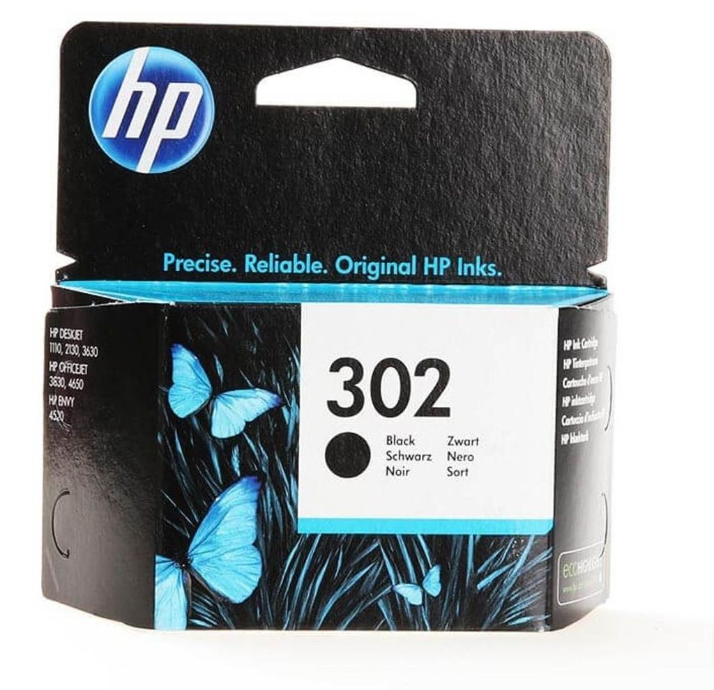 HP Original 302 Schwarz Druckerpatrone, Standard, Schwarz, Produktbild 