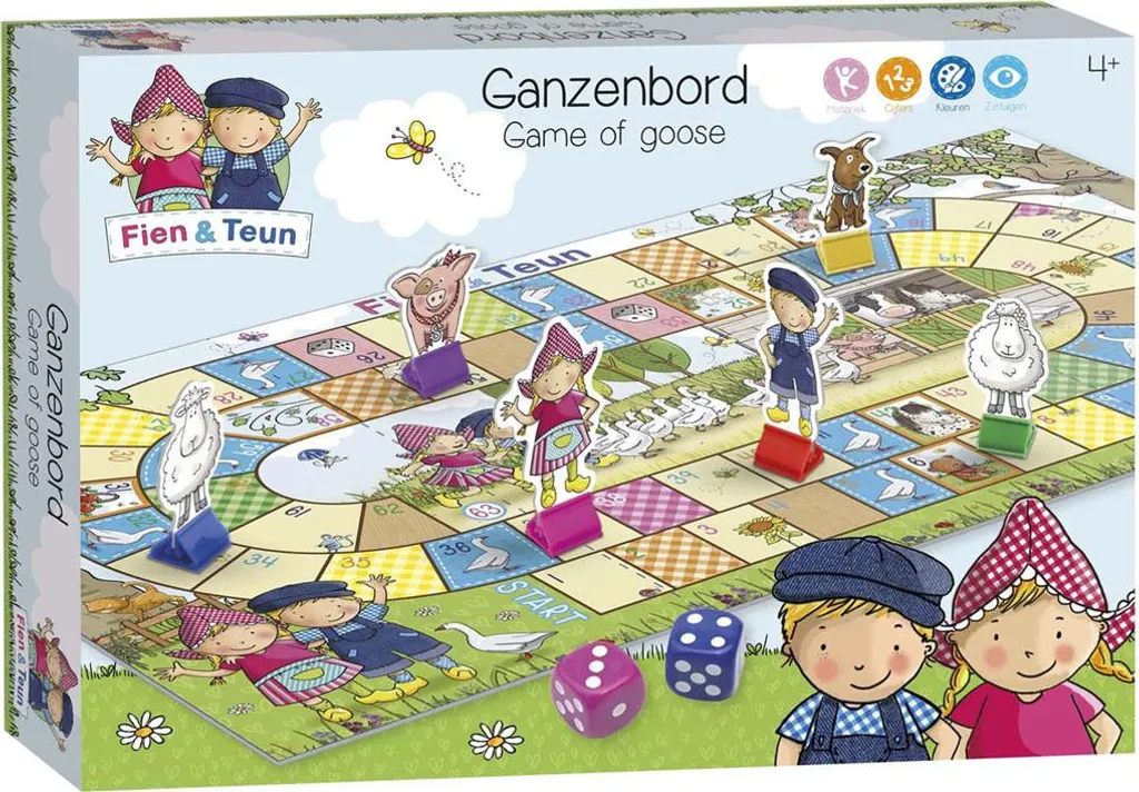 Jeu de l'oie Fien et Teun idéal pour animer vos après-midi en famille