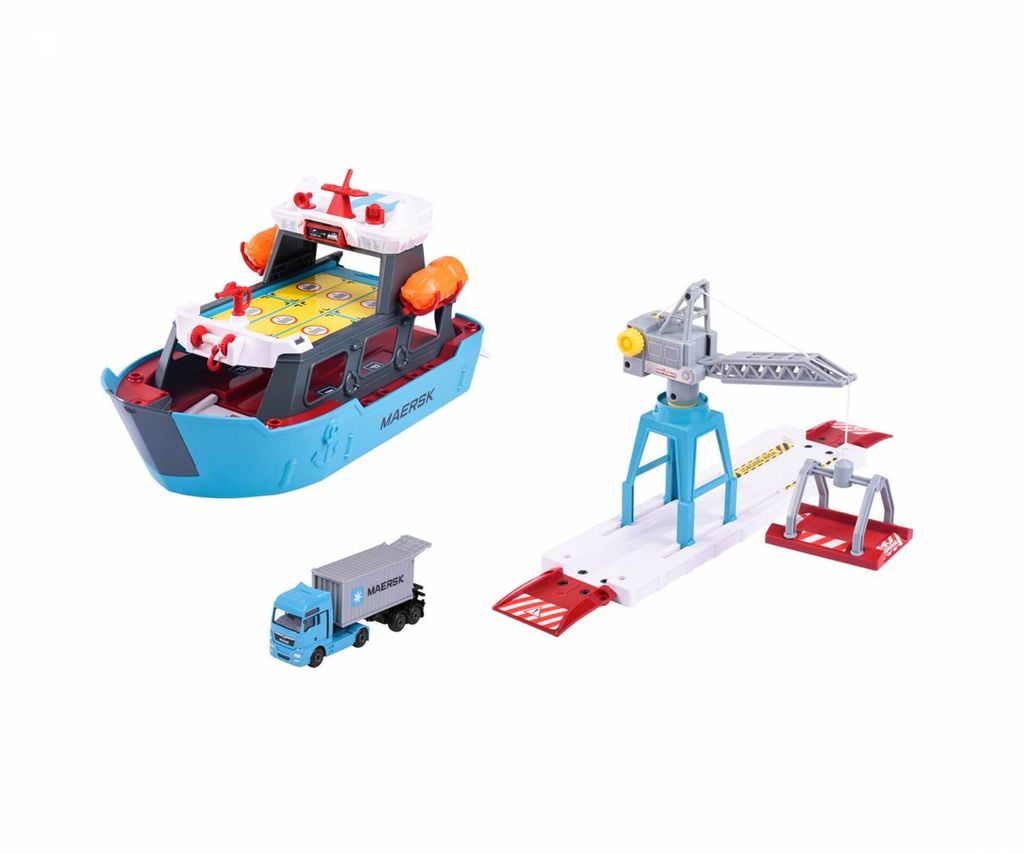 Majorette Logistic Freight Ship - konttisatama leikkisetti Obrázok produktu 