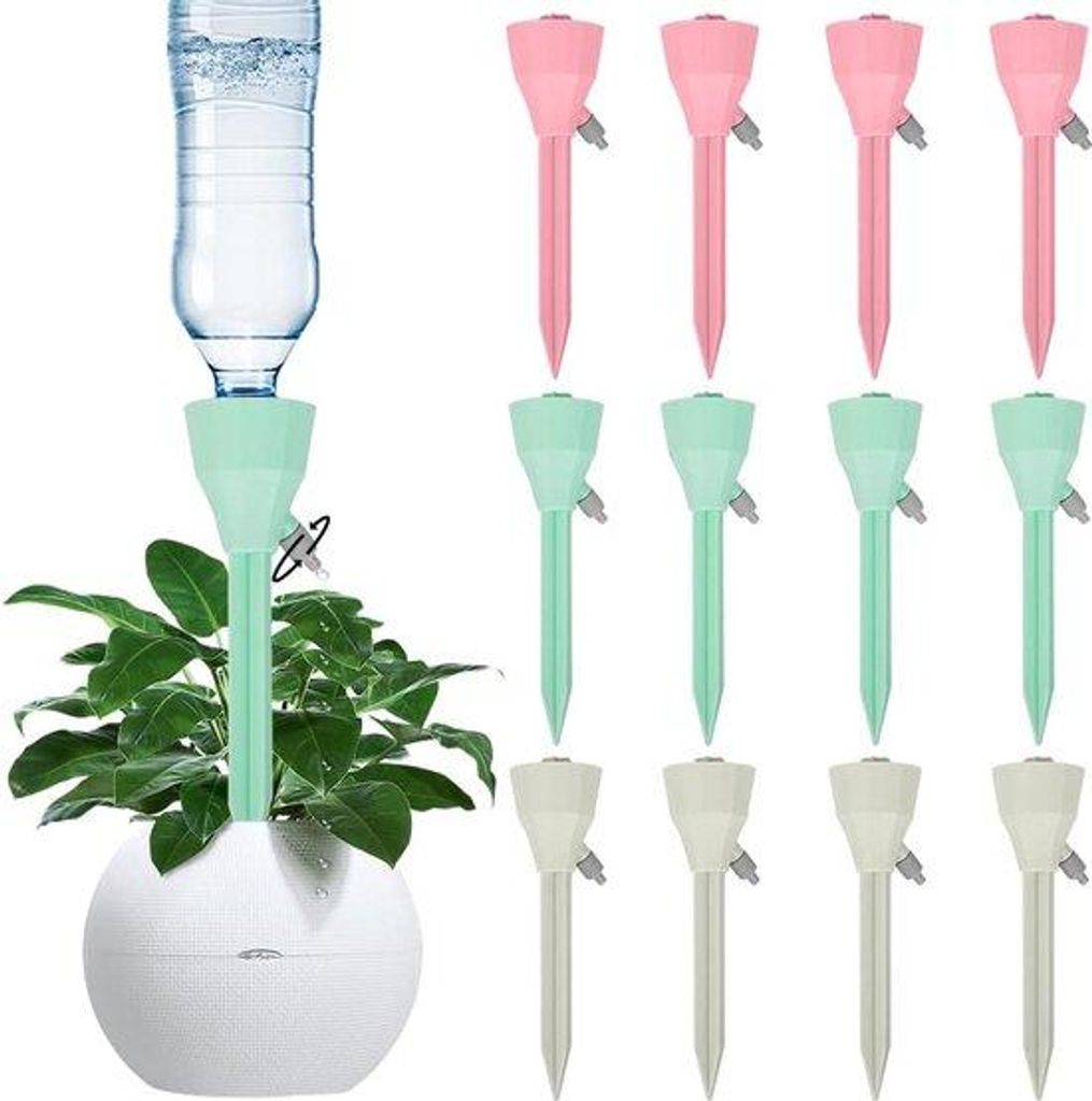 Automatischer Bewässerungsset, 12 Teile, für Pflanzen, langsam blühend, Drippbewässerung