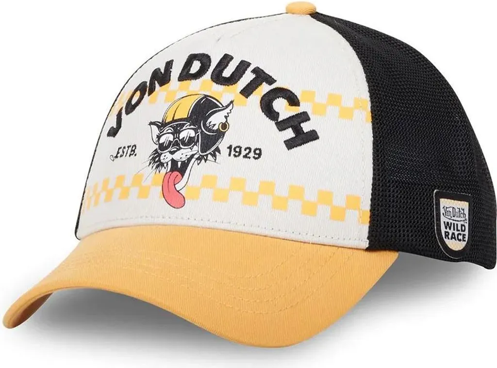 Bonnet de Perruque Von Dutch Wig Cap Blanc Homme en Maille Extensible