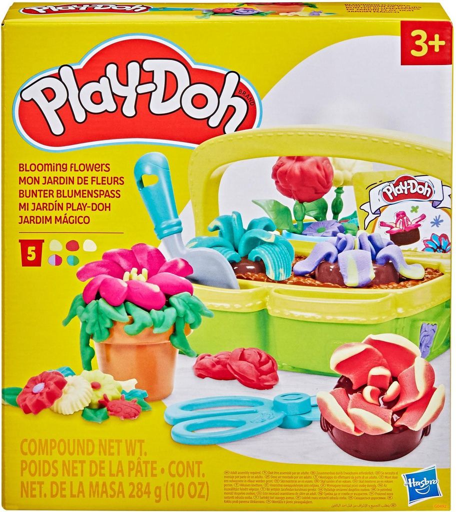 Play-Doh Spielset mit blühenden Blumen und Kreativwerkzeugen