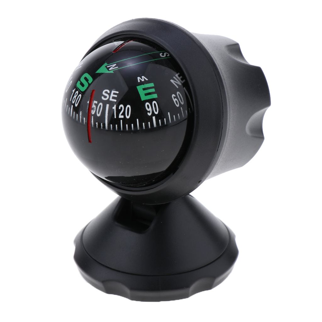 Kompass Kugelkompass Compass Bootskompass Schwarz KFZ Navigation mit LED Licht 
