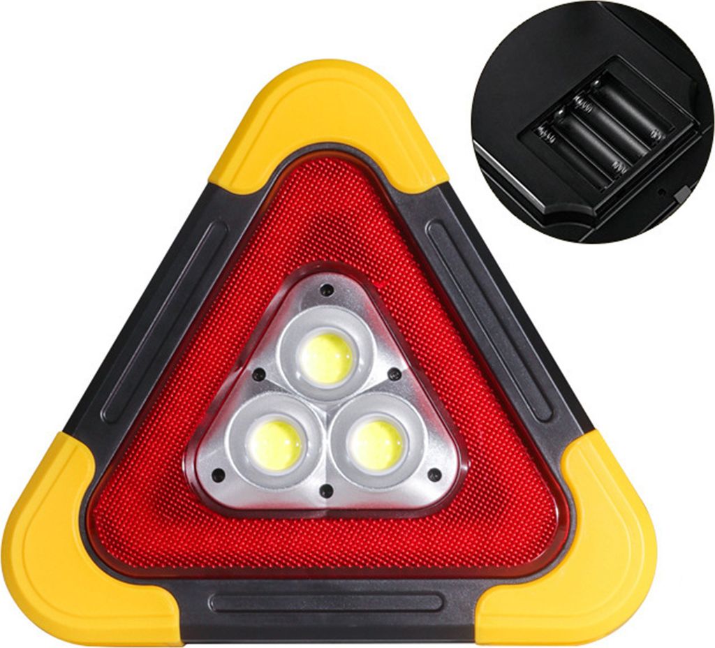 Auto Notfall Panne Warndreieck Rot Reflektierende Sicherheit Gefahrenlampe Fahrzeug Stativ Stop Logo LED-Licht