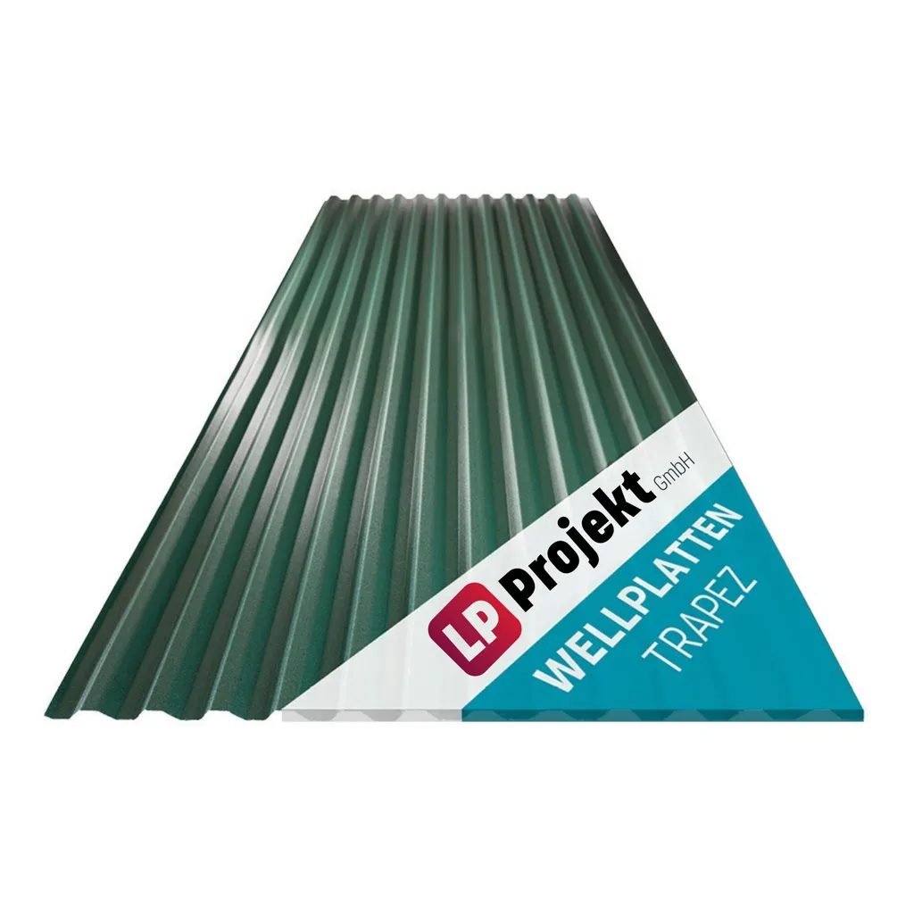 LP Projekt Plaque Ondulée 90x117 cm Vert en Plastique Robuste - 5 Pièces