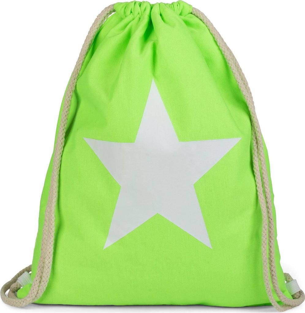 styleBREAKER Turnbeutel Rucksack mit Stern Print, Sportbeutel, Beutel, Uni 02012088