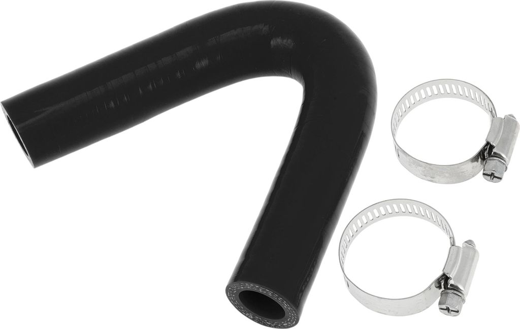 1 Satz 19mm/0,75" ID 102mm/4,02" Länge 135° Schwarzer Autosilikonschlauch mit Schellen Kühlmittelschlauch Universal