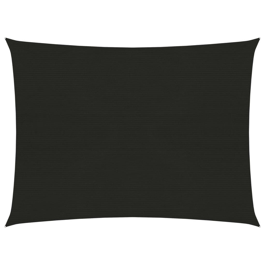 Sonnensegel 160 g/m² Schwarz 2x3 m HDPE