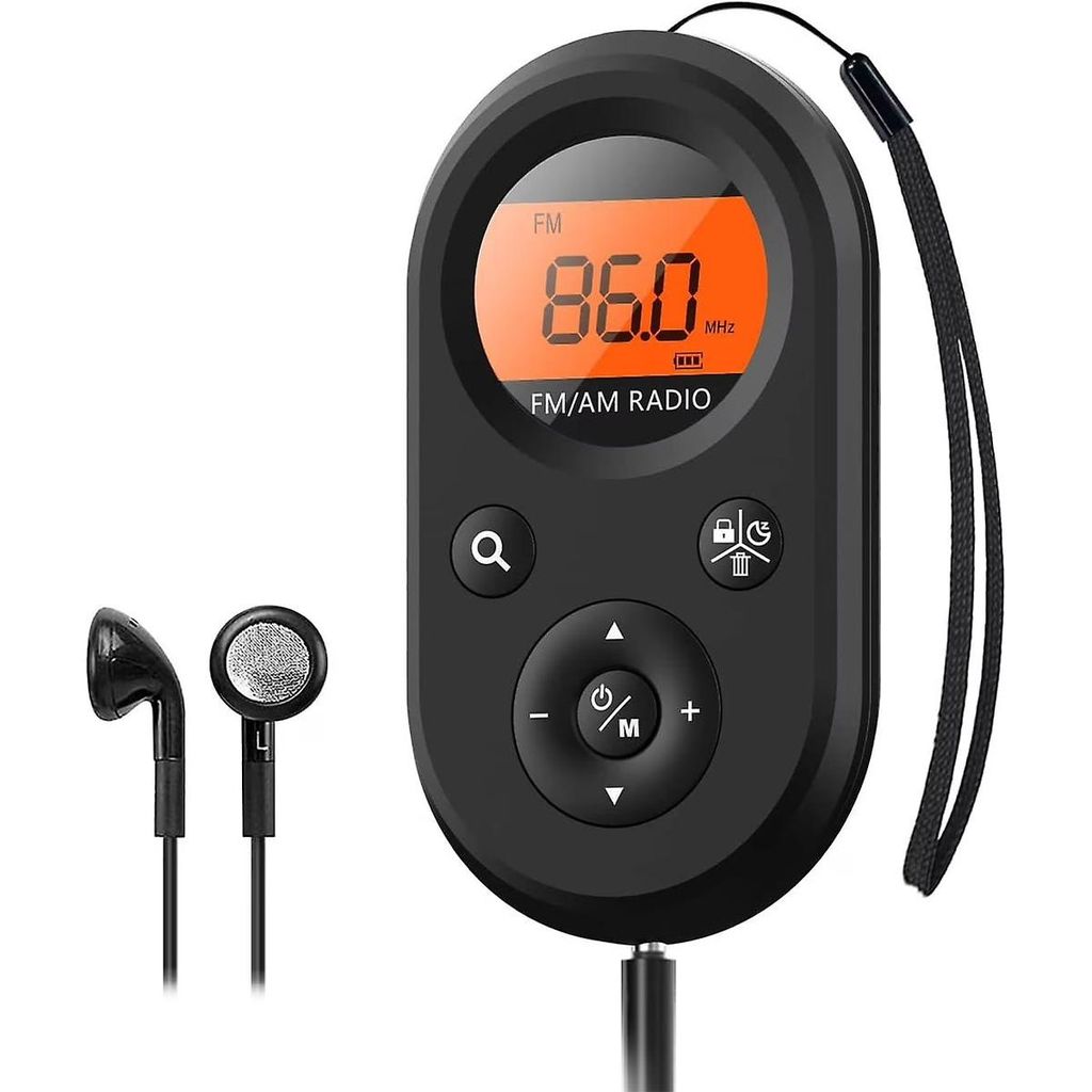 AM FM Taschenradio wiederaufladbar, UKW Radio mit Akku Produktbild 
