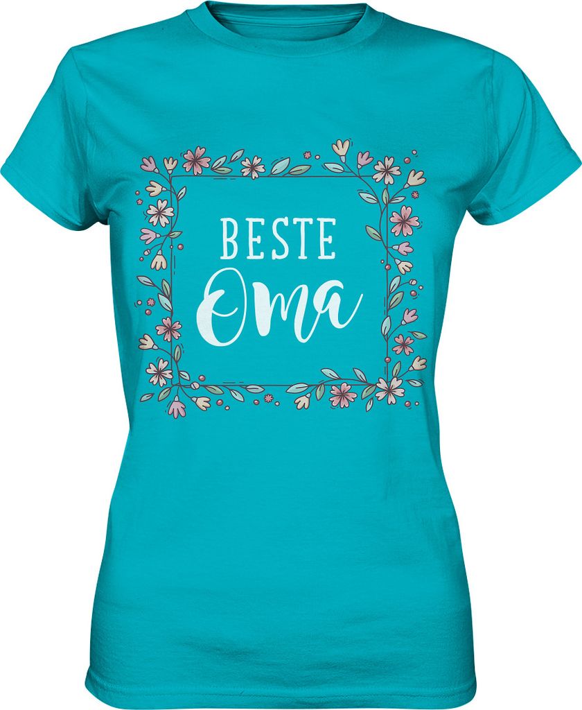 Beste Oma Damen Premium T-Shirt – Swimming Pool / S Produktbild 