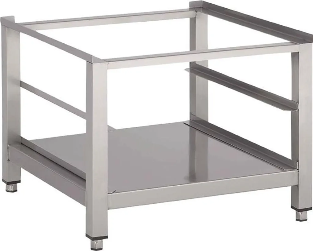 Socle lave-vaisselle Gastro M à rails coulissants et étagère inox pro