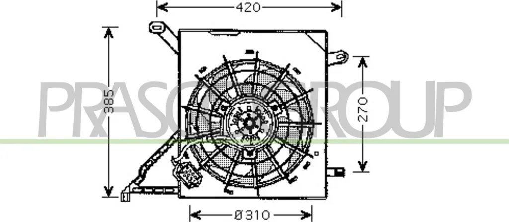 Ventilateur de refroidissement moteur PRASCO OP017F004 pour Opel Zafira