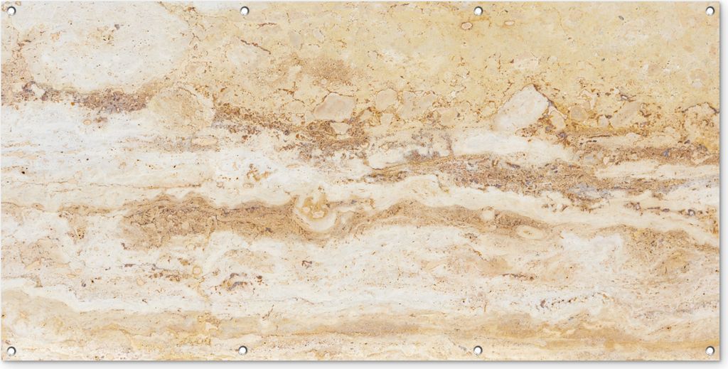 MuchoWow 160x80 cm Outdoor-Poster Gartendeko Sichtschutz Garten Poster für den Garten Marmor - Sand - Textur