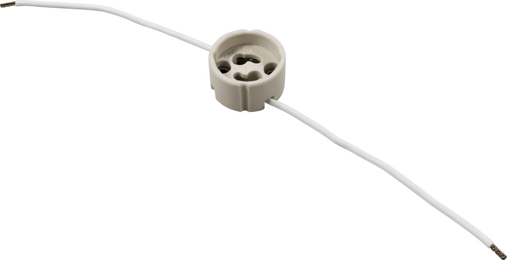 Lampenfassung McShine, GU10, 10cm Kabel, max. 250V/100W, seitlicher Kabelausgang