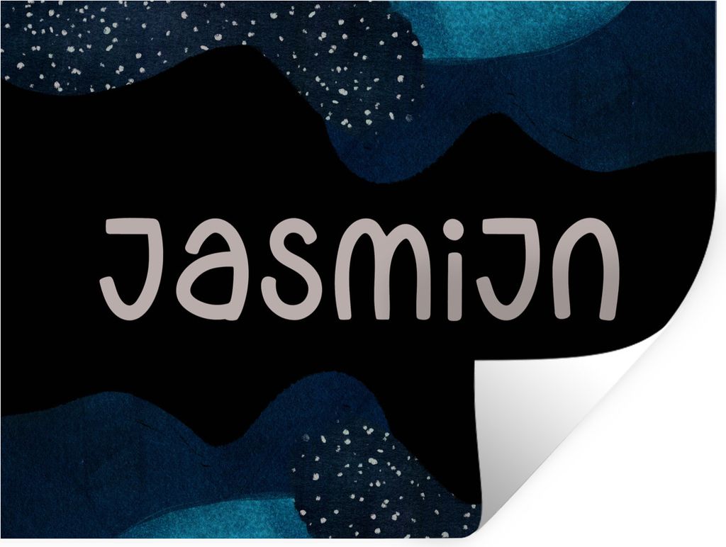 MuchoWow Wandtattoo Wandsticker Wandaufkleber Jasmin - Pastell - Mädchen 80x60 cm Selbstklebend und Repositionierbar - Faltenfrei