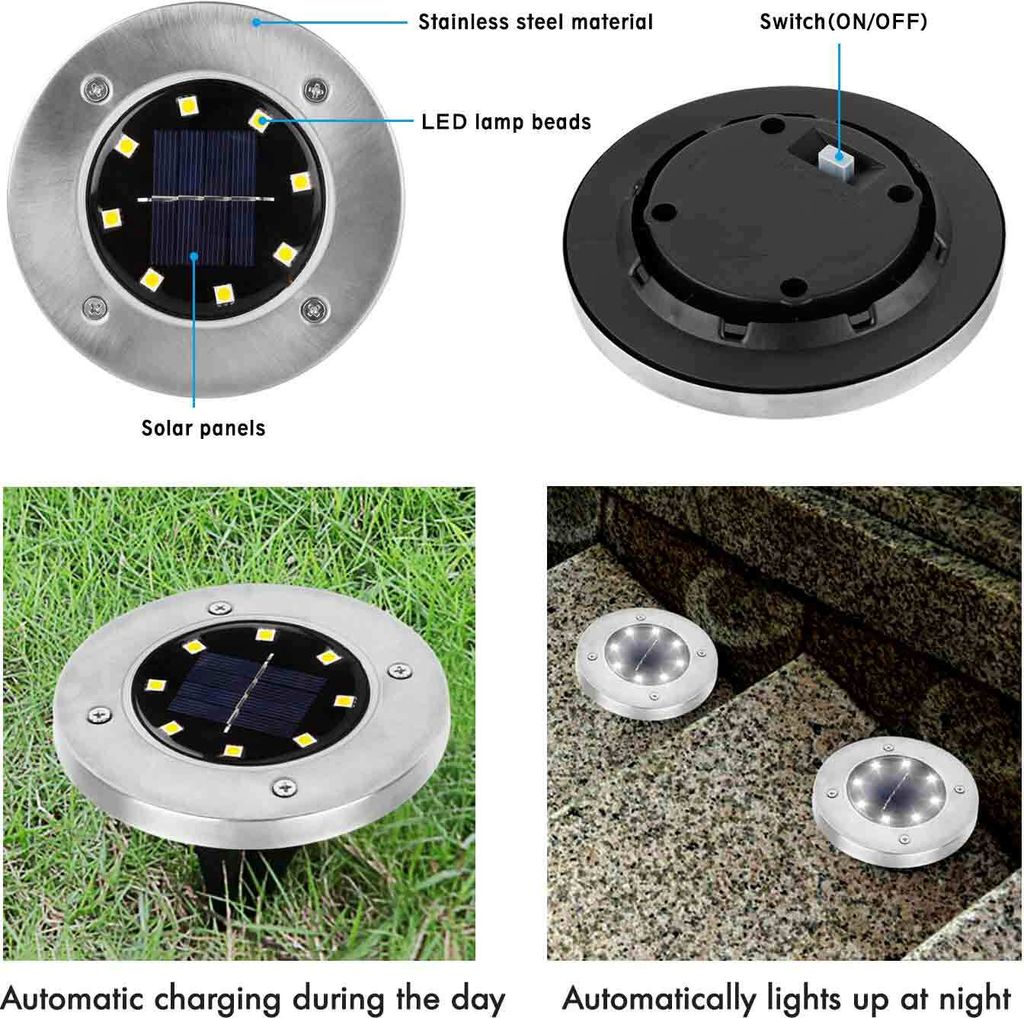 Speed 12 x LED Solarlampe Bodeneinbaustrahler Solar Produktbild 16