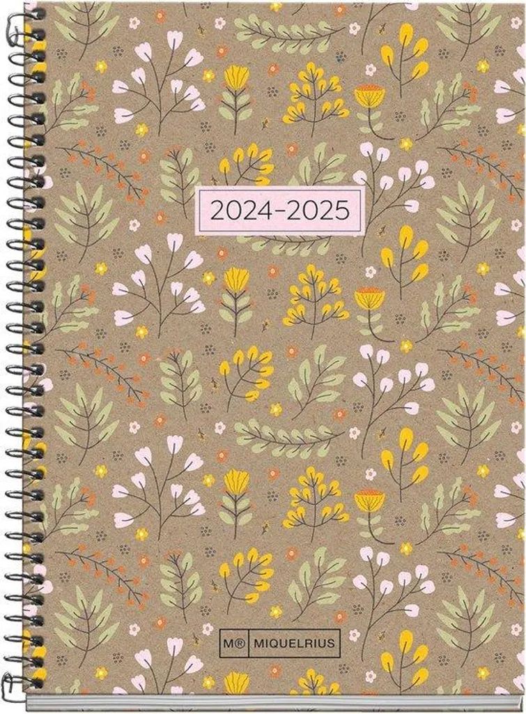 Agenda scolaire 2024-2025 en papier recyclé format A5 compact 12 mois