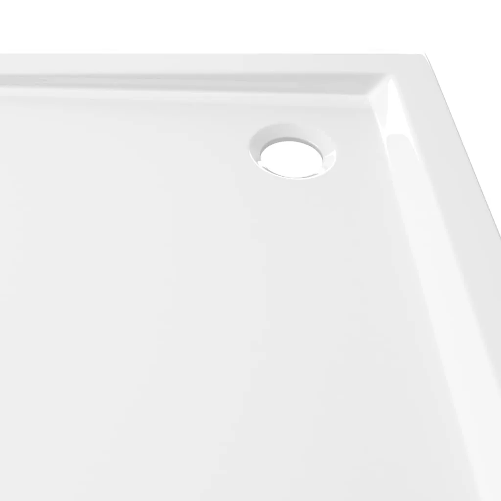 vidaXL Receveur de Douche Carré en ABS Blanc - Bac 80x80 cm Robuste