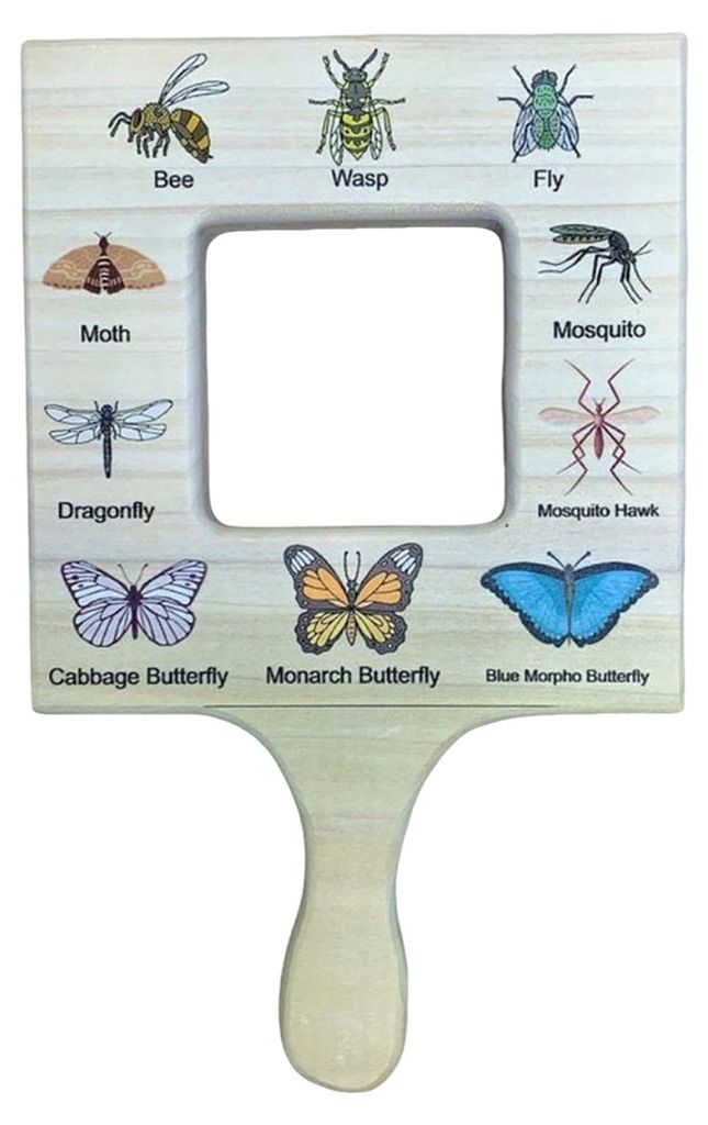 1/4 Stück Naturführer aus Holz, Bestimmungsrahmen für Jungen und Mädchen, Natursucher für draußen, Wolken, Blätter, Mond, Tierfußabdrücke,...