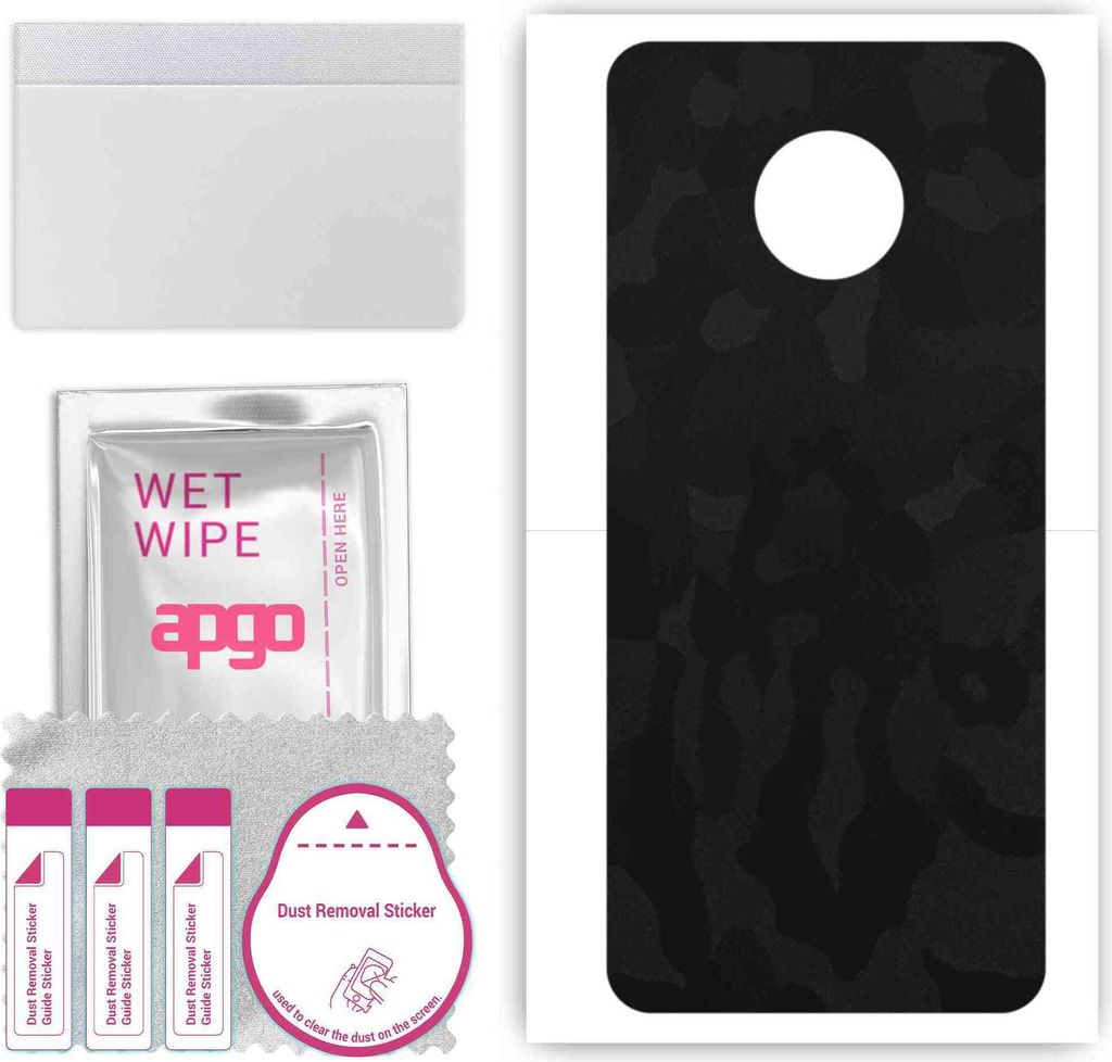 apgo Rückseite Schutzfolie, Skin, kompatibel mit Doogee X95 Pro, Hinten Displayschutzfolie aus Vinylfolie, kratzfest, einfache Montage - Schwarzes...