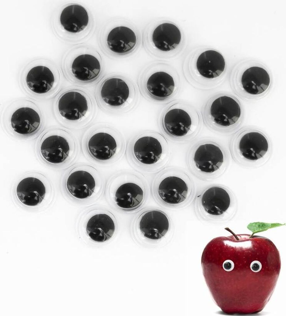 Oblique Unique 50 Wackelaugen Bastelaugen Klebeaugen 8mm Produktbild 
