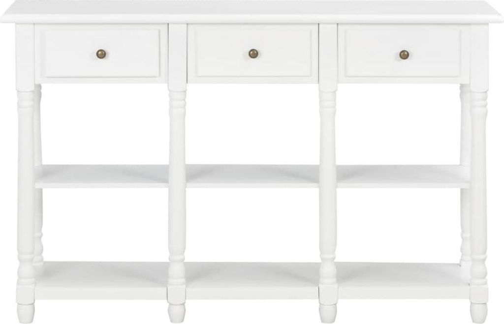 vidaXL Konsolentisch Weiß 110x30x76cm Holzwerkstoff