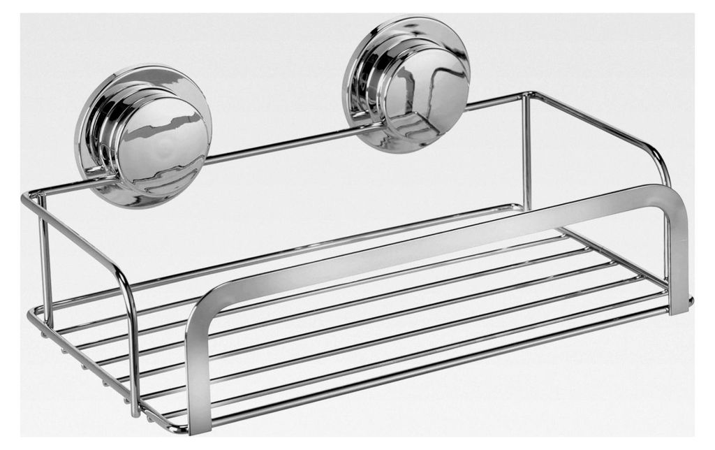 Duschkorb aus Baustahl, Silber, Einheitsgröße