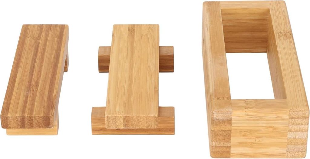 Okuyonic Sushi Form Box, Sushi Reis Form, DIY Tragbar Rechteckig, Langlebiges Bambusholz, Geruchlos, Leicht, für Küche und Anfänger Backzubehör