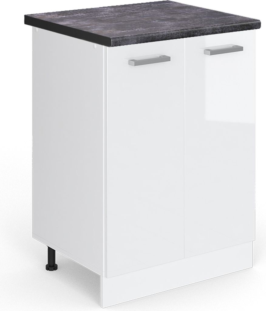 Küchenunterschrank Vicco R-Line Weiß Hochglanz 60 cm , AP Produktbild 