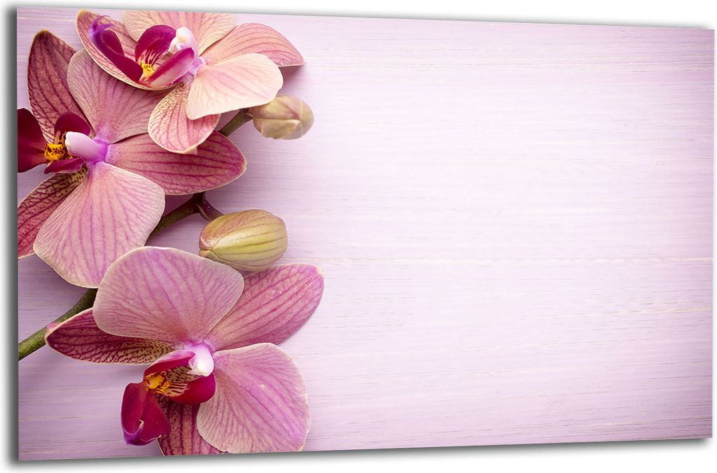 Herdabdeckplatte Glaskeramikkochfeld-Abdeckung Spritzschutz Glas 80x52 Blumen