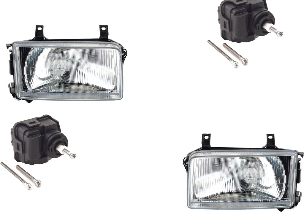 Scheinwerfer Set Für VW T4 Transporter 90-03 - H4 Links & Rechts Mit Stellmotor