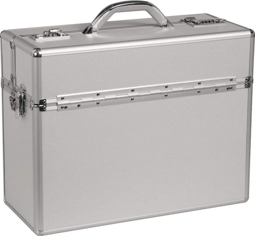 Mallette de Pilote ALPHA ALUMAXX 45100 Bagage Cabine Rigide Argent