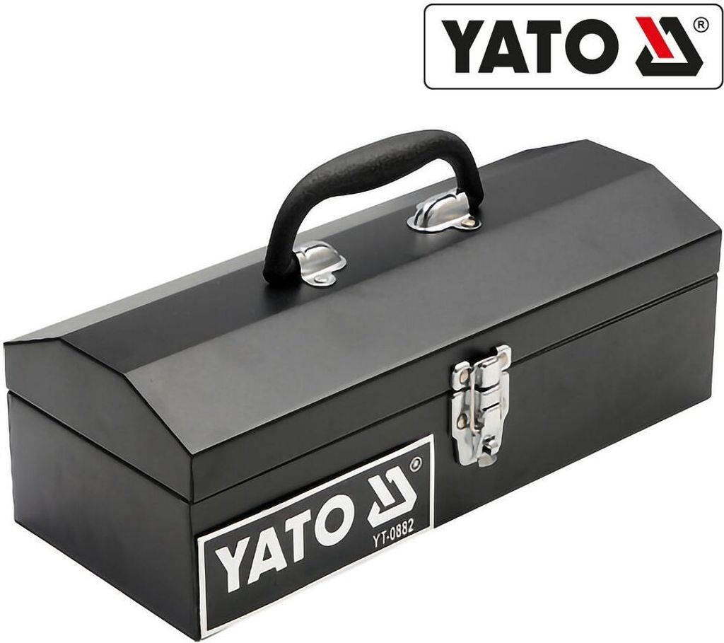 YATO YT-0882 Werkzeugkiste Werkzeugkoffer Werkzeugkasten Werkzeug Metall 360x150x115mm