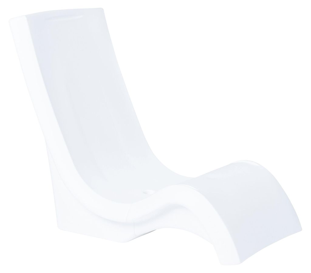 Step2 Vero Pool Stuhl aus Kunststoff in Weiß | Sonnenliege mit Beschwerbare Basis und UV20-Kunststoff - für Sonnenplateaus bis 22,9 cm | Sonnenbe...