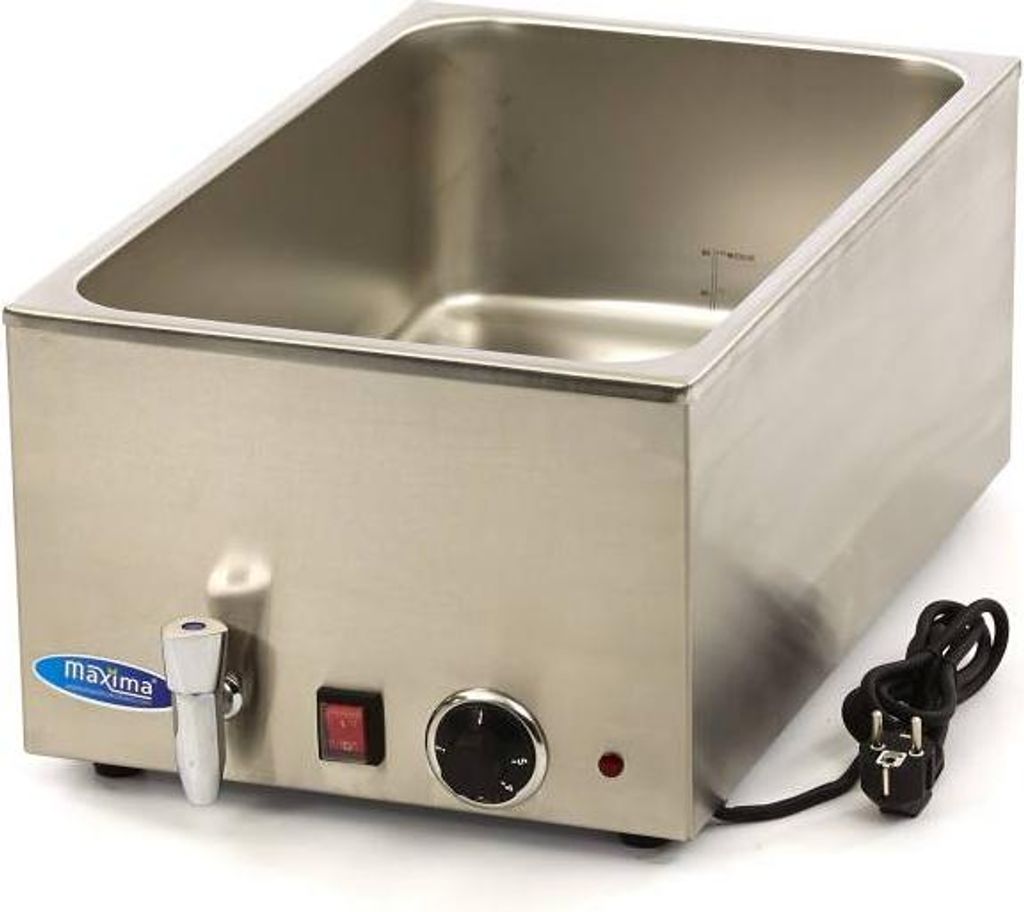 Maxima - Gastro Bain Marie - mit Wasserhahn - exkl. 1/1 GN Set - Elektrisch