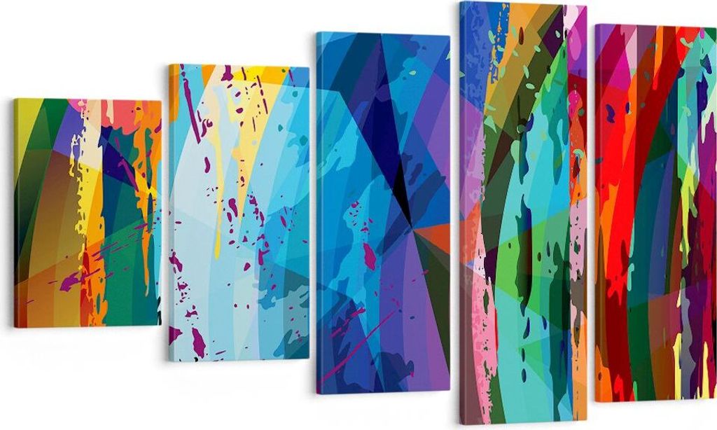 Bild auf Leinwand - Leinwandbild - Abstraktion modern - 100x60cm - Wand Bild - Wanddeko - Leinwanddruck - Bilder - Kunstdruck - Wanddekoration - Le...